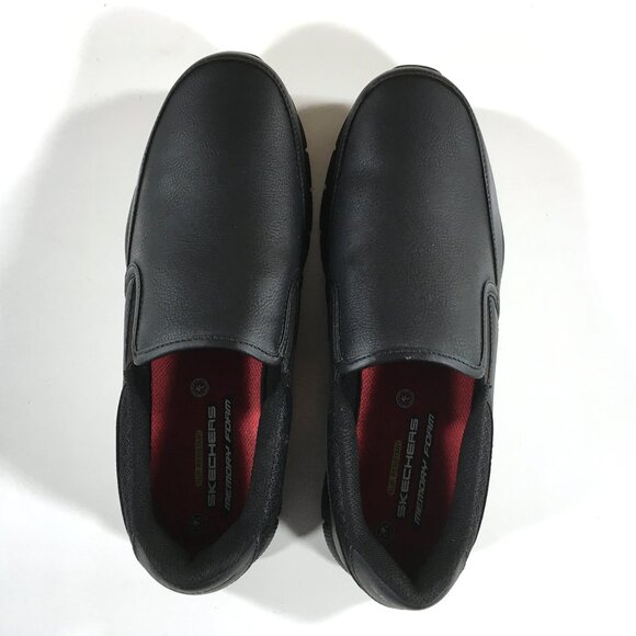 Skechers Work Relaxed Fit: Nampa - Groton SR Slip On Shoes Mens Size 11.5 Black main image 4
